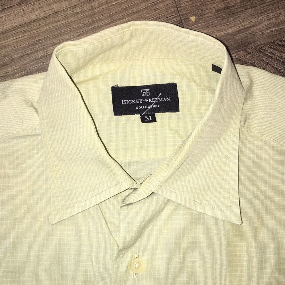 Hickeyย Freeman Green Check Plaid LS CasualโshirtโM